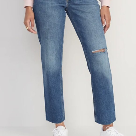 NWT Old Navy Curvy Extra High-Waisted Button-Fly Sky-Hi Straight Jeans sz 6 - Picture 2 of 3